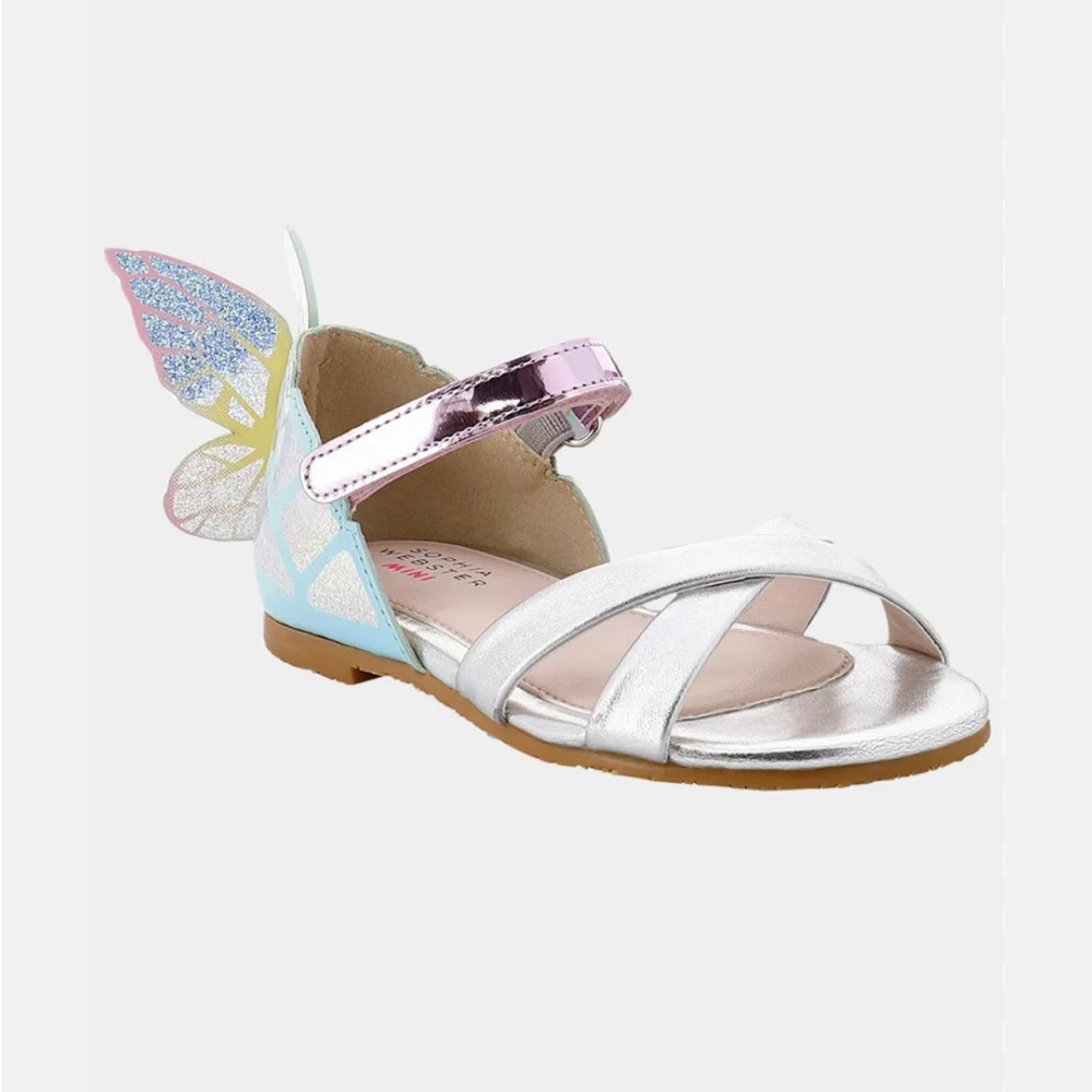 Girl's Chiara Iridescent 3D Butterfly-Wing Sandals, Baby/Toddlers - Size 29